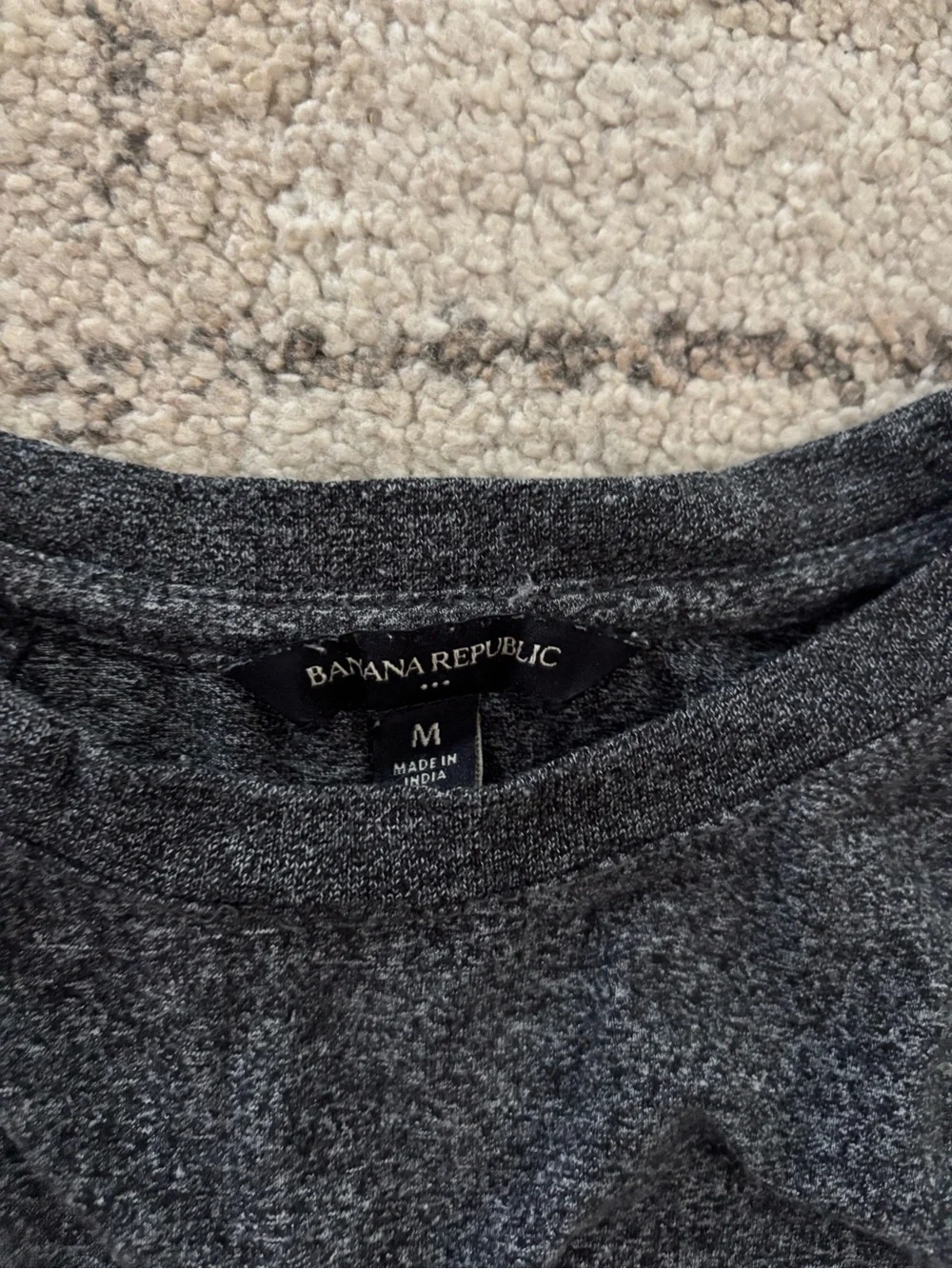 Banana Republic Men's Long-Sleeve Crewneck - Charcoal Gray